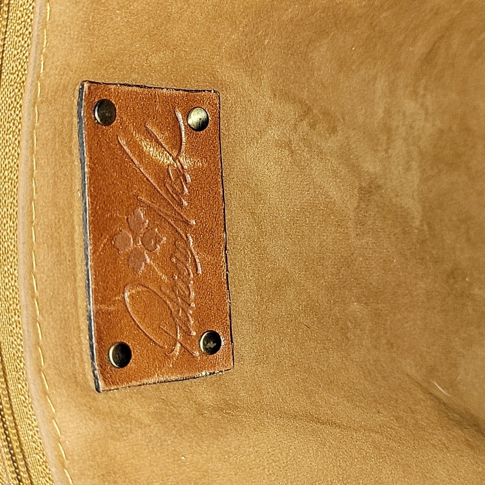 Patricia Nash Tooled Floral Leather Tote in Cognac Brown - Picture 16 of 16